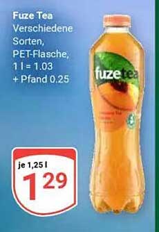 Fuze Tea Verschiedene Sorten, PET-Flasche