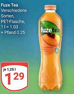 Fuze Tea – Verschiedene Sorten, PET-Flasche
