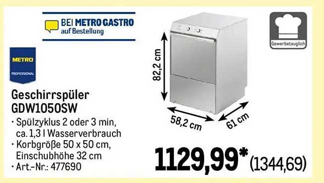 Geschirrspüler GDW1050SW