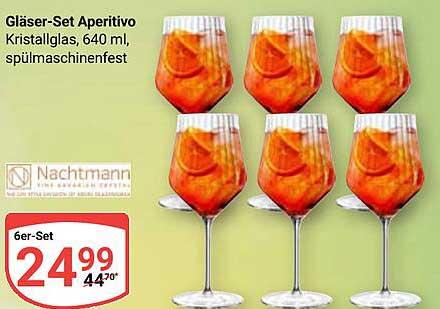 Gläser-Set Aperitivo, Kristallglas, 640 ml, spülmaschinenfest