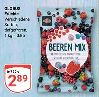 GLOBUS Beeren Mix – Tiefgefrorene Früchte für jeden Genuss