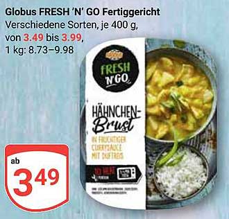 Globus FRESH 'N' GO Hähnchen-Brust Fertiggericht, 400 g