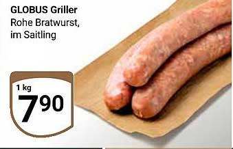 GLOBUS Griller Rohe Bratwurst, im Saitling