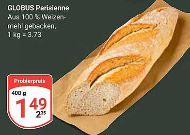 GLOBUS Parisienne – Frisches Baguette aus 100 % Weizenmehl