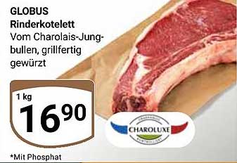 GLOBUS Rinderkotelett vom Charolais-Jungbullen, grillfertig gewürzt