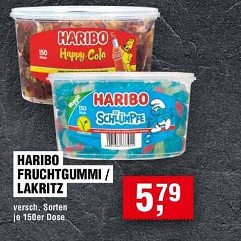 HARIBO Fruchtgummi / Lakritz 150g Dose