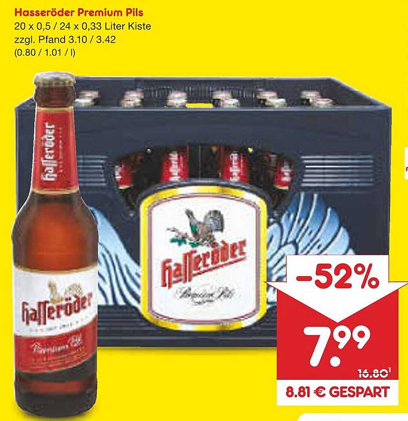 Hasseröder Premium Pils - 20 x 0,5 Liter Kiste