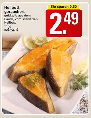 Heilbutt geräuchert - goldgelb aus dem Rauch