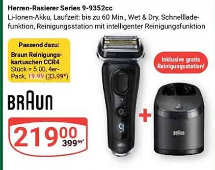 Herren-Rasierer Series 9-9352cc von Braun