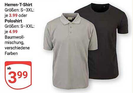 Herren-T-Shirt und Poloshirt - Ab 3,99 €