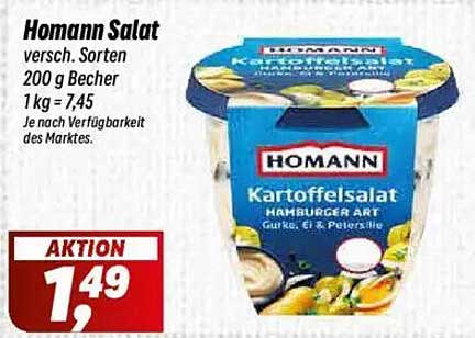 Homann Kartoffelsalat Hamburger Art 200 g Becher - Aktion