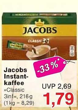 Jacobs Instantkaffee »Classic 3in1«, 216g