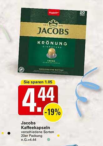 Jacobs Kaffee Kapseln - 20er Packung