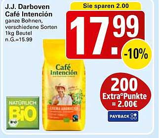 J.J. Darboven Café Intención ganze Bohnen 1kg