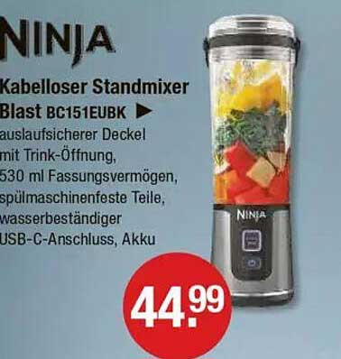 Kabelloser Standmixer Blast BC151EUBK von NINJA