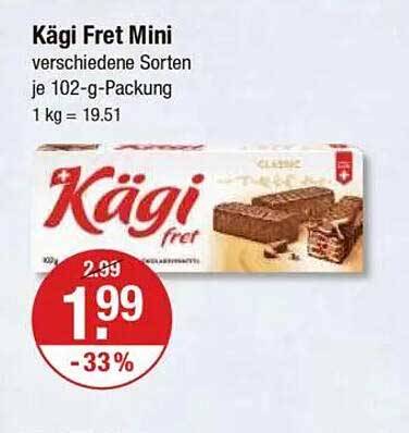 Kägi Fret Mini verschiedene Sorten je 102-g-Packung