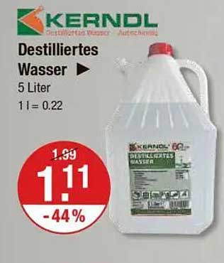 Kernndl Destilliertes Wasser 5 Liter