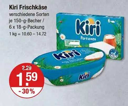 Kiri Frischkäse – verschiedene Sorten je 150-g-Becher