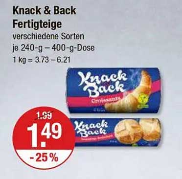 Knack & Back Fertigteige - Verschiedene Sorten