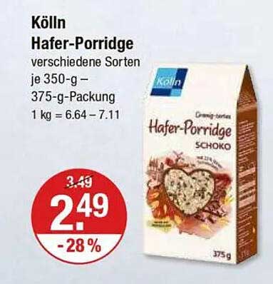 Kölln Hafer-Porridge verschiedene Sorten 375-g-Packung