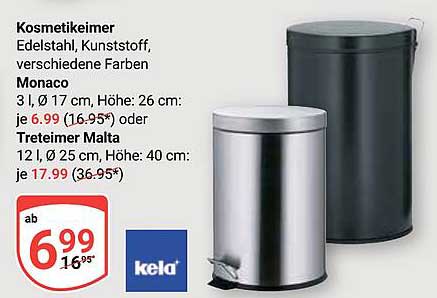 Kosmetikeimer Monaco und Treteimer Malta