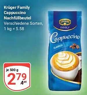 Krüger Family Cappuccino Nachfüllbeutel 500 g