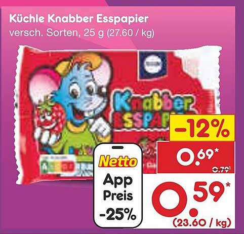 Küchle Knabber Esspapier