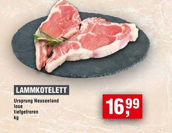 LAMMKOTELETT Ursprung Neuseeland lose tiefgefroren kg