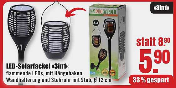 LED-Solarfackel »3in1«