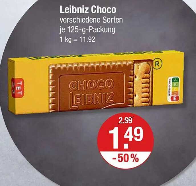 Leibniz Choco verschiedene Sorten je 125-g-Packung