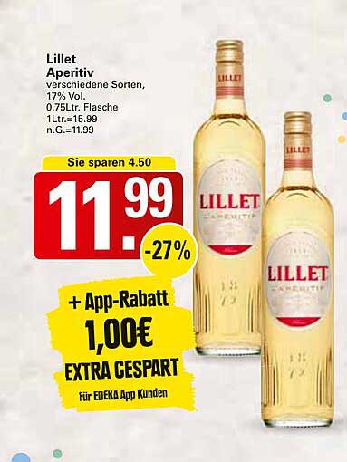 Lillet Aperitiv verschiedene Sorten, 0,75L Flasche, 17% Vol.