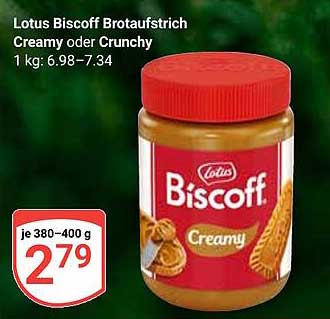Lotus Biscoff Brotaufstrich Creamy oder Crunchy