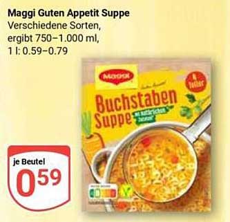 Maggi Guten Appetit Buchstabensuppe