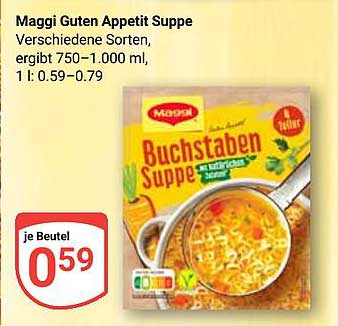 Maggi Guten Appetit Suppe - Buchstabensuppe