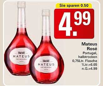 Mateus Rosé 0,75L - Portugal, halbtrocken