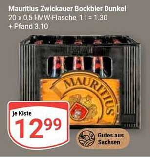 Mauritius Zwickauer Bockbier Dunkel - 20 x 0,5 l-MW-Flasche