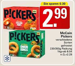 McCain Pickers verschiedene Sorten gefrostet 230/350g Packung