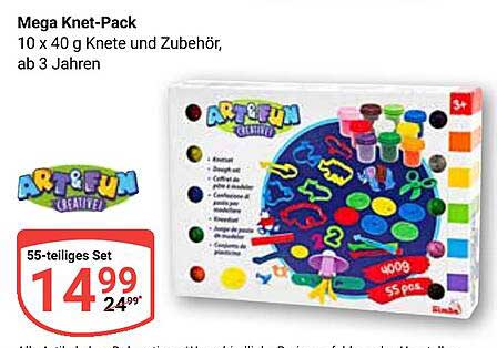 Mega Knet-Pack - 10 x 40 g Knete und Zubehör, ab 3 Jahren
