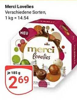 Merci Lovelies - Verschiedene Sorten, 185 g