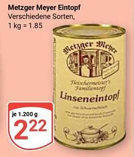 Metzger Meyer Eintopf - Linseneintopf, 1.200 g