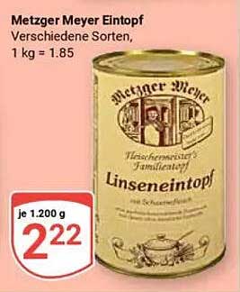 Metzger Meyer Eintopf - Linseneintopf 1,200 g
