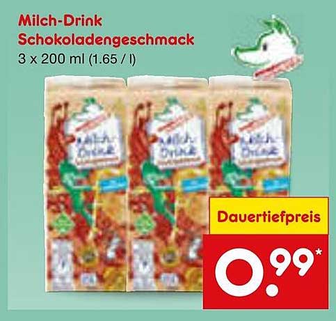 Milch-Drink Schokoladengeschmack 3 x 200 ml