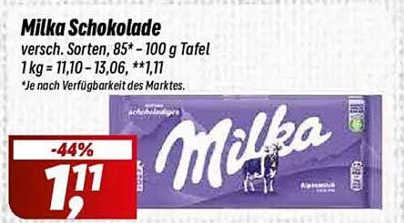 Milka Schokolade - verschiedene Sorten, 100 g Tafel