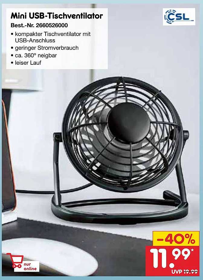 Mini USB-Tischventilator