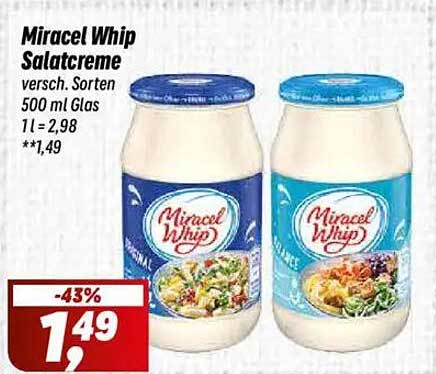 Miracel Whip Salatcreme verschiedener Sorten 500 ml