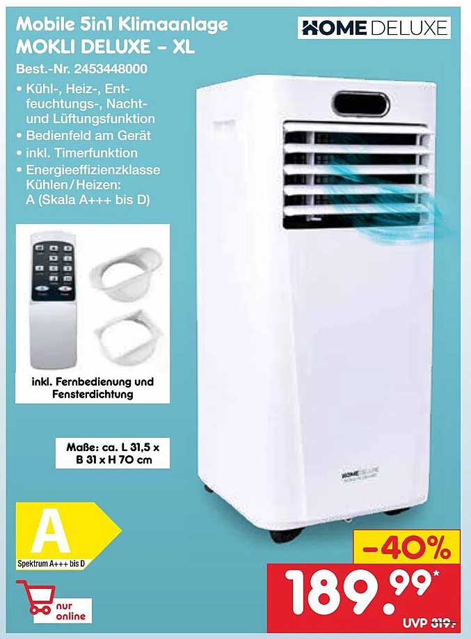 Mobile 5in1 Klimaanlage MOKLI DELUXE - XL