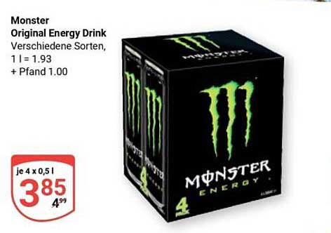 Monster Original Energy Drink 4 x 0,5 l