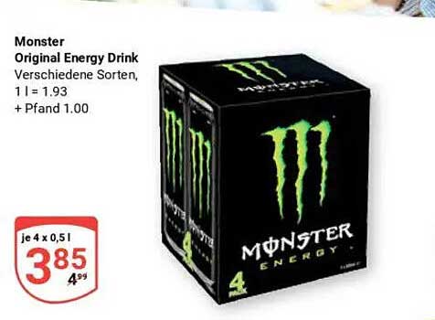 Monster Original Energy Drink 4er Pack (0,5 l)