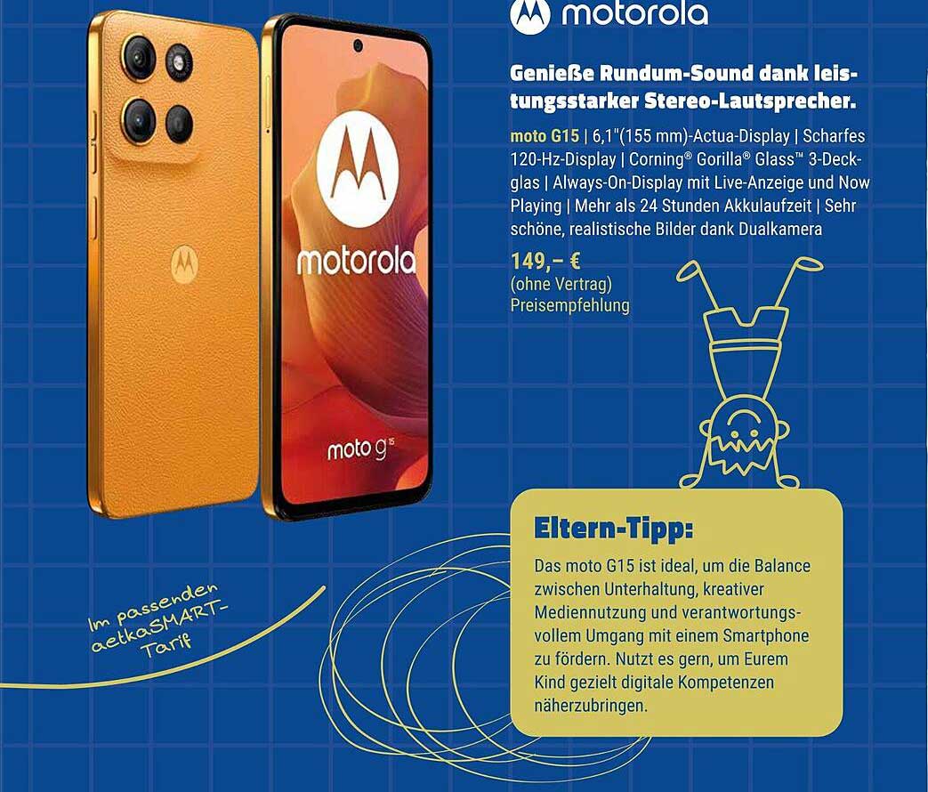 Motorola moto G15 - das perfekte Smartphone für kreative Köpfe