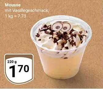 Mousse mit Vanillegeschmack, 220 g